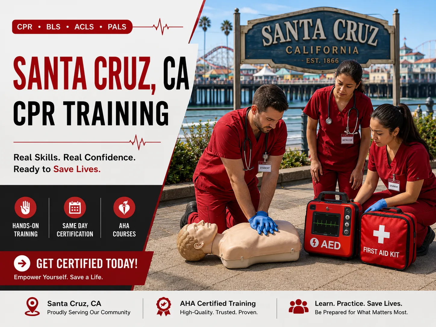 BLS CPR, ACLS & PALS Certification Training in Santa Cruz, CA