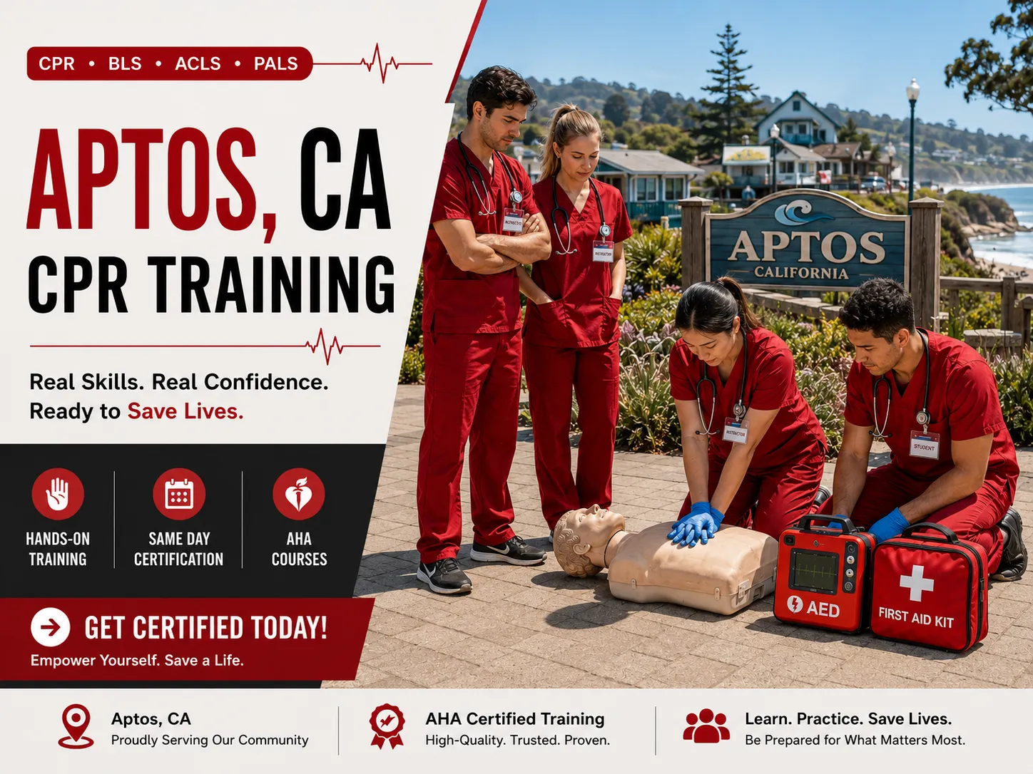 BLS CPR, ACLS & PALS Certification Course Near Aptos, CA