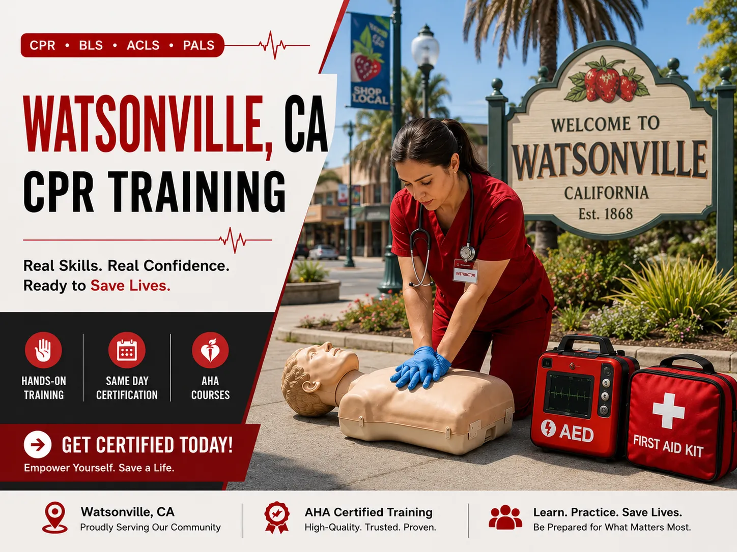 BLS CPR, ACLS & PALS Certification Training in Watsonville, CA